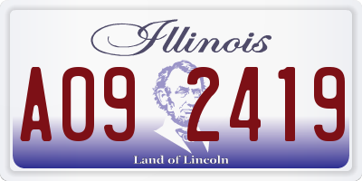 IL license plate A092419