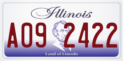 IL license plate A092422