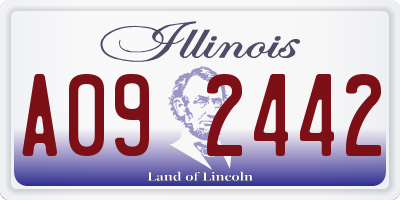 IL license plate A092442
