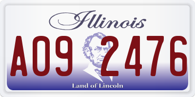 IL license plate A092476