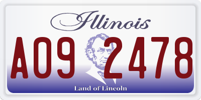IL license plate A092478