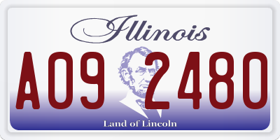 IL license plate A092480