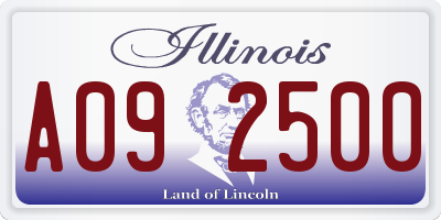 IL license plate A092500