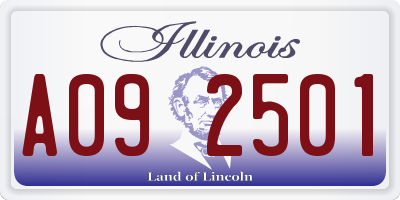 IL license plate A092501