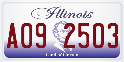 IL license plate A092503