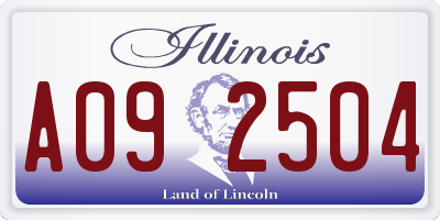 IL license plate A092504