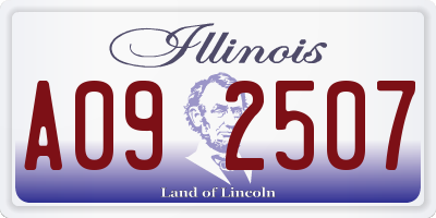 IL license plate A092507