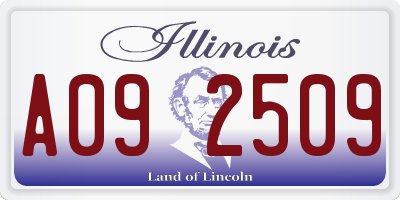 IL license plate A092509
