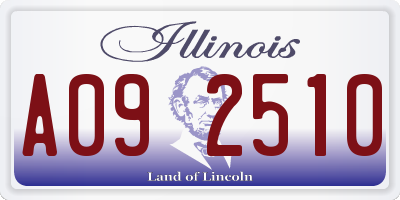IL license plate A092510