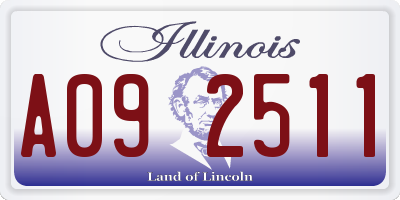 IL license plate A092511