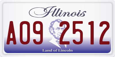 IL license plate A092512