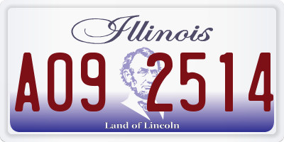 IL license plate A092514