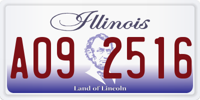 IL license plate A092516