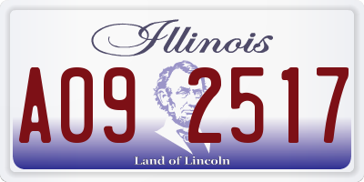 IL license plate A092517