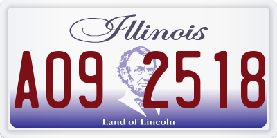 IL license plate A092518