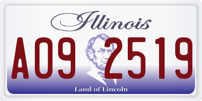 IL license plate A092519