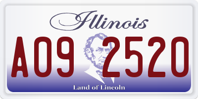 IL license plate A092520