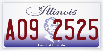 IL license plate A092525