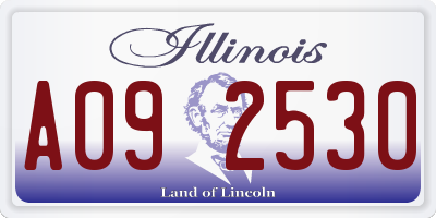 IL license plate A092530