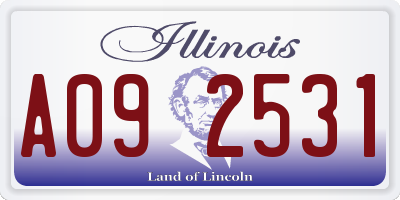 IL license plate A092531