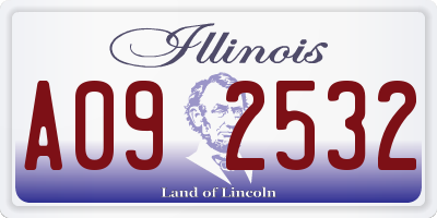 IL license plate A092532