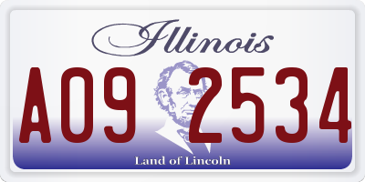 IL license plate A092534