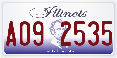IL license plate A092535