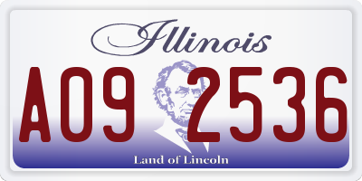 IL license plate A092536