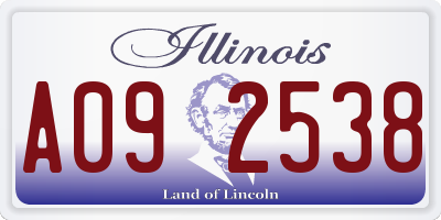 IL license plate A092538
