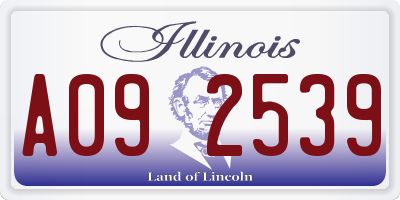 IL license plate A092539