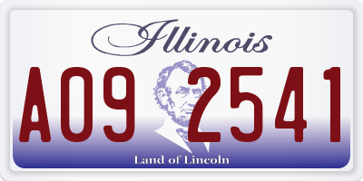 IL license plate A092541