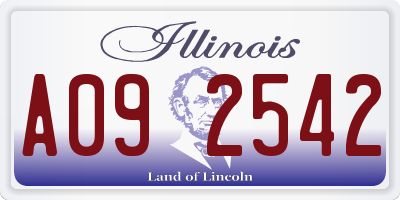 IL license plate A092542