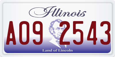 IL license plate A092543
