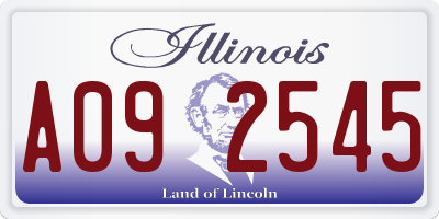 IL license plate A092545