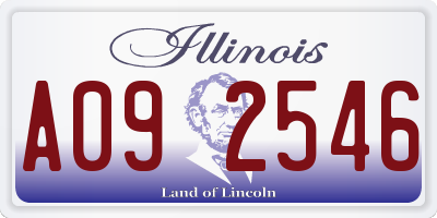 IL license plate A092546