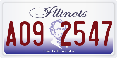 IL license plate A092547