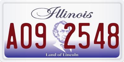IL license plate A092548