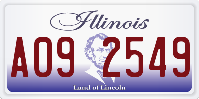 IL license plate A092549