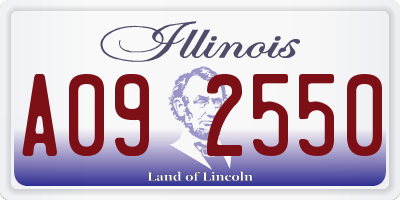 IL license plate A092550
