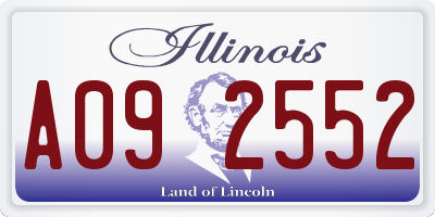 IL license plate A092552