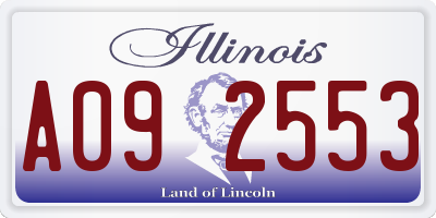 IL license plate A092553