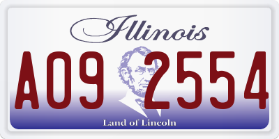 IL license plate A092554