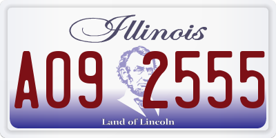 IL license plate A092555
