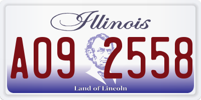 IL license plate A092558