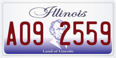 IL license plate A092559