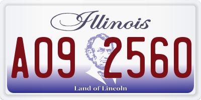 IL license plate A092560