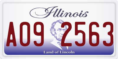 IL license plate A092563