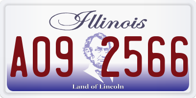 IL license plate A092566