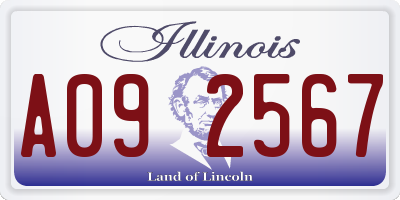 IL license plate A092567