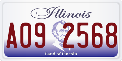 IL license plate A092568